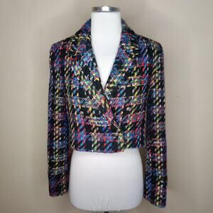 Zara Multicolor Tweed Blazer